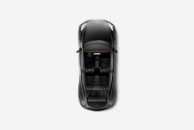 Tesla Model Y in schwarz von oben